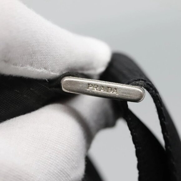 PRADA Shoulder Bag Nylon Black Silver Auth 132150 - Picture 14 of 16